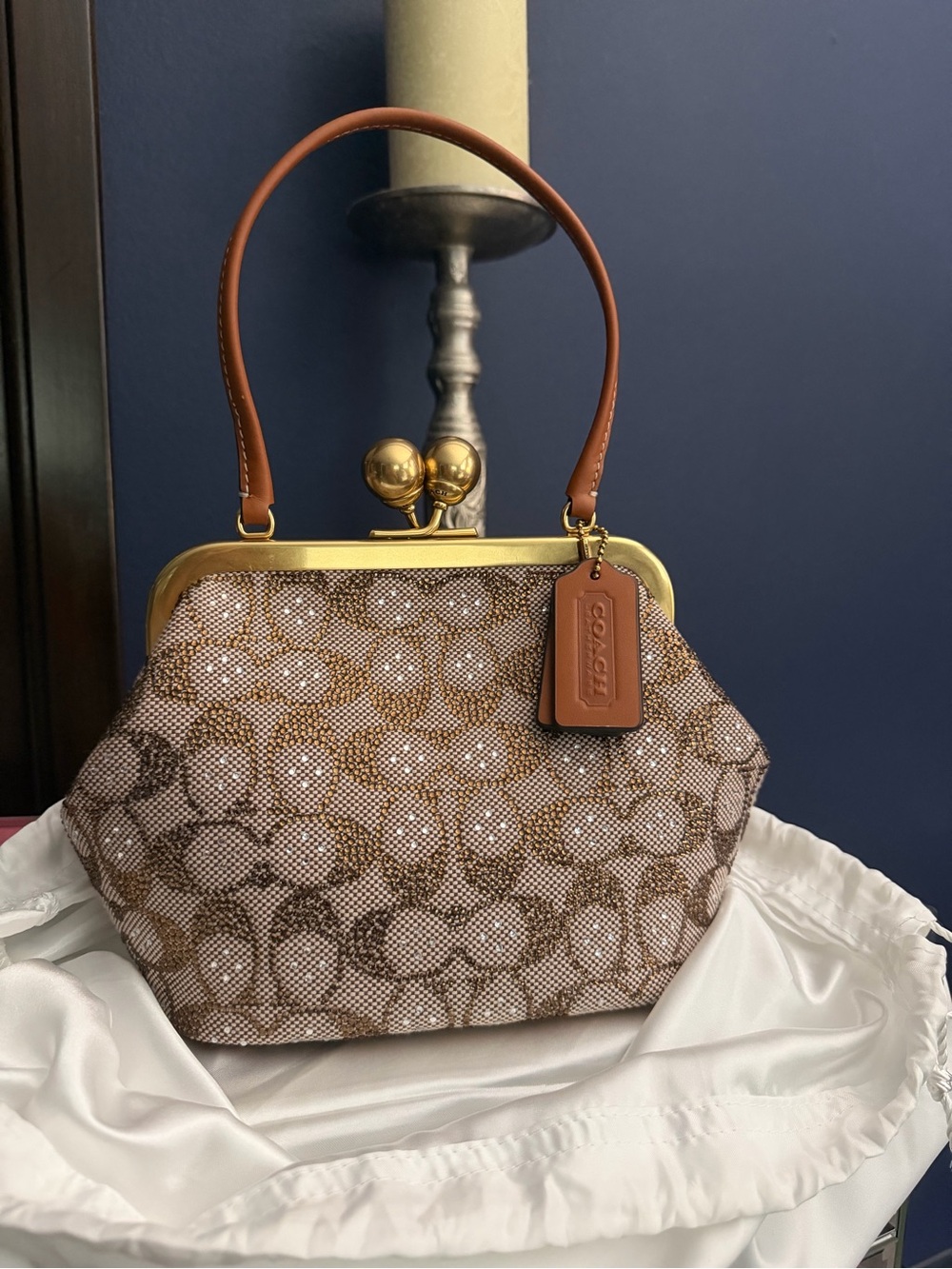 Coach Crystal Signature Kisslock 16